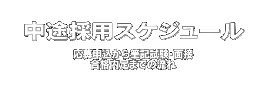 中途採用スケジュール 応募申込から筆記試験・面接・合格内定までの流れ